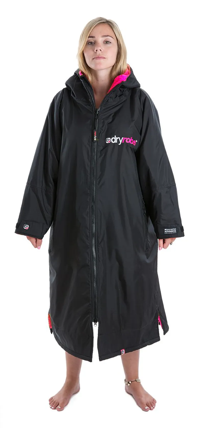 Dryrobe Advance V3 Long Sleeve Small Black/Pink-1